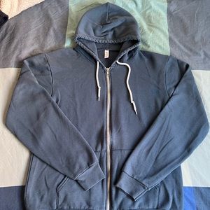 American Apparel Fleece Zip Hoodie (Sea Blue)